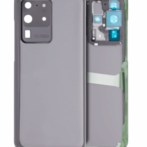 Back Cover Glass With Camera Lens For Samsung Galaxy S20 Ultra 5G (No Logo) (Aftermarket Plus) (Cosmic Gray)