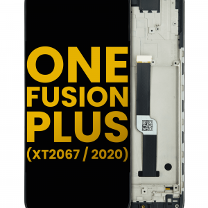 LCD Assembly With Frame For Motorola One Fusion Plus (XT2067 / 2020) (Refurbished) (Black)
