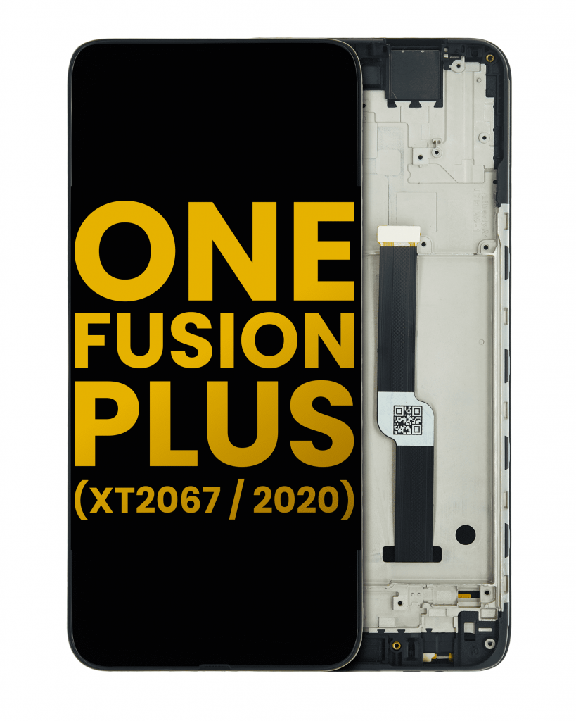 LCD Assembly With Frame For Motorola One Fusion Plus (XT2067 / 2020) (Refurbished) (Black)