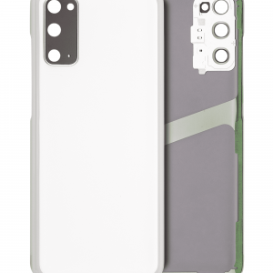Back Cover Glass With Camera Lens For Samsung Galaxy S20 5G (No Logo) (Aftermarket Plus) (Cloud White)