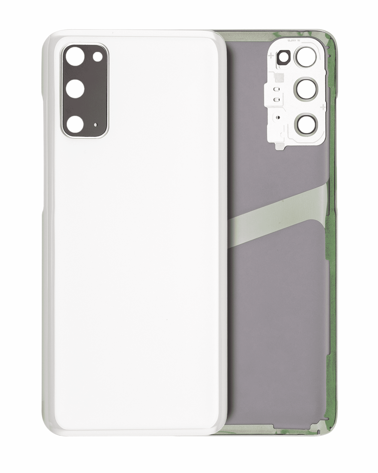 Back Cover Glass With Camera Lens For Samsung Galaxy S20 5G (No Logo) (Aftermarket Plus) (Cloud White)