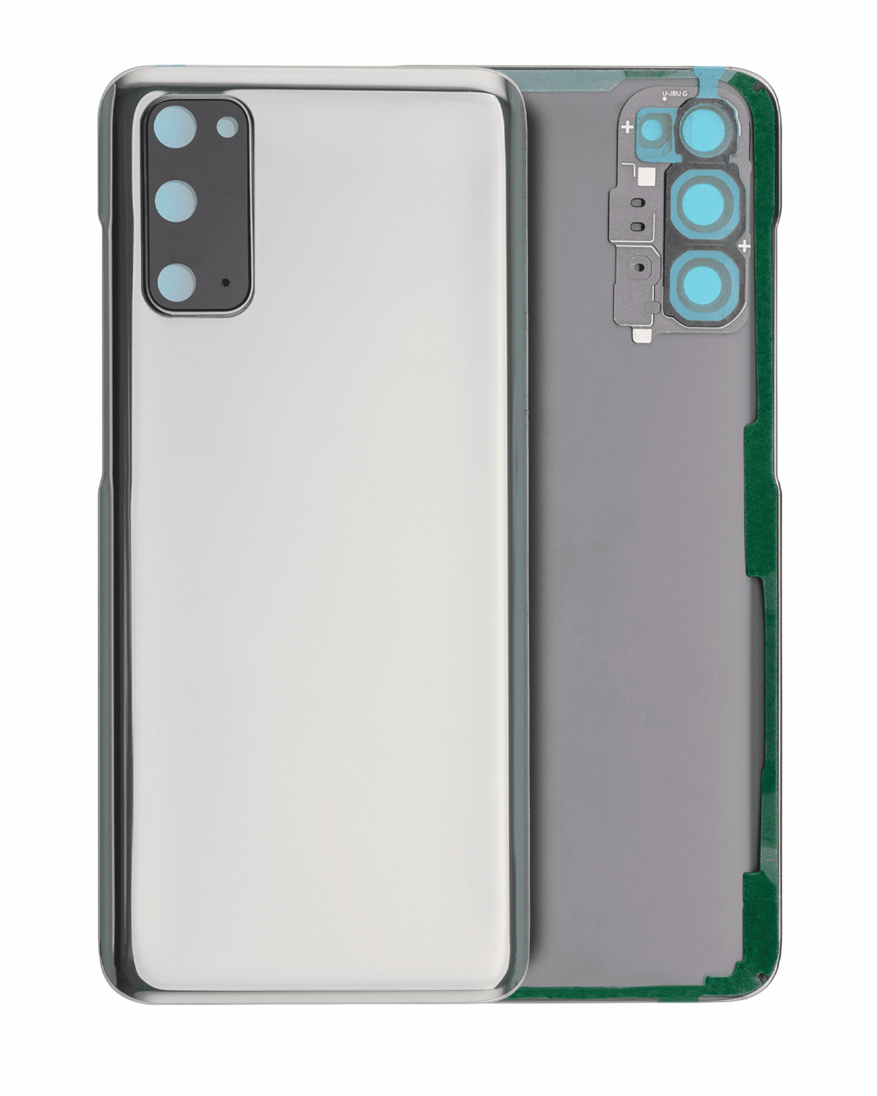 Back Cover Glass With Camera Lens For Samsung Galaxy S20 5G (No Logo) (Aftermarket Plus) (Cosmic Gray)