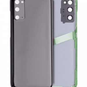 Back Cover Glass With Camera Lens For Samsung Galaxy S20 5G (No Logo) (Aftermarket Plus) (Cosmic Black)