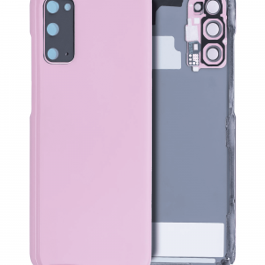 Back Cover Glass With Camera Lens For Samsung Galaxy S20 5G (No Logo) (Aftermarket Plus) (Cloud Pink)