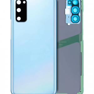 Back Cover Glass With Camera Lens For Samsung Galaxy S20 (Service Pack) (Cloud Blue)