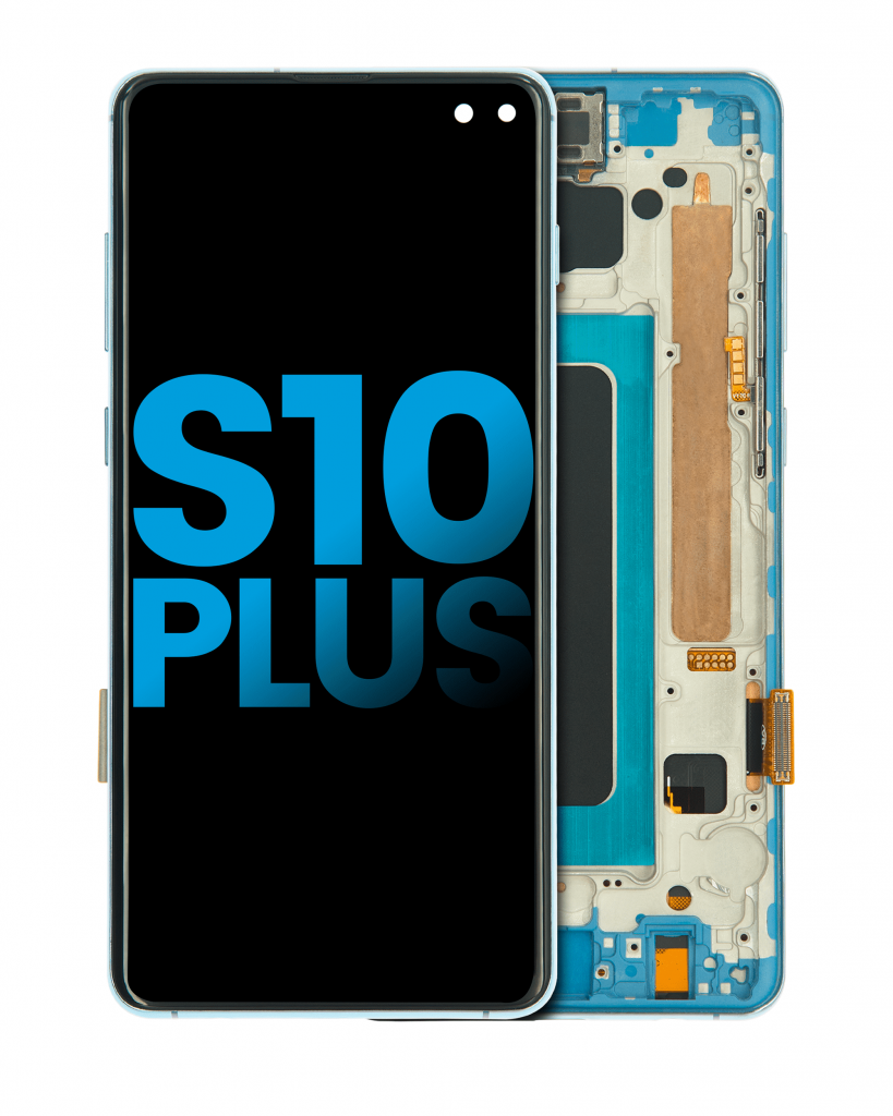 LCD Assembly With Frame (Without Fingerprint Sensor) For Samsung Galaxy S10 Plus (Aftermarket Plus: TFT) (Prism Blue)