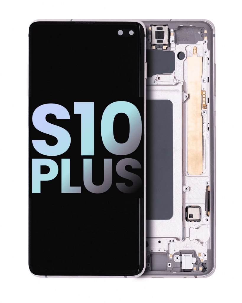 OLED Assembly With Frame For Samsung Galaxy S10 Plus (Service Pack) (Ceramic White)