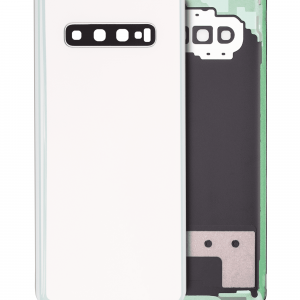 Back cover Glass With Camera Lens For Samsung Galaxy S10 Plus (Service Pack) (Ceramic White)