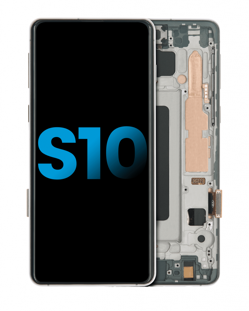 LCD Assembly With Frame (Without Fingerprint Sensor) For Samsung Galaxy S10 (Aftermarket Plus: TFT) (Prism Black)