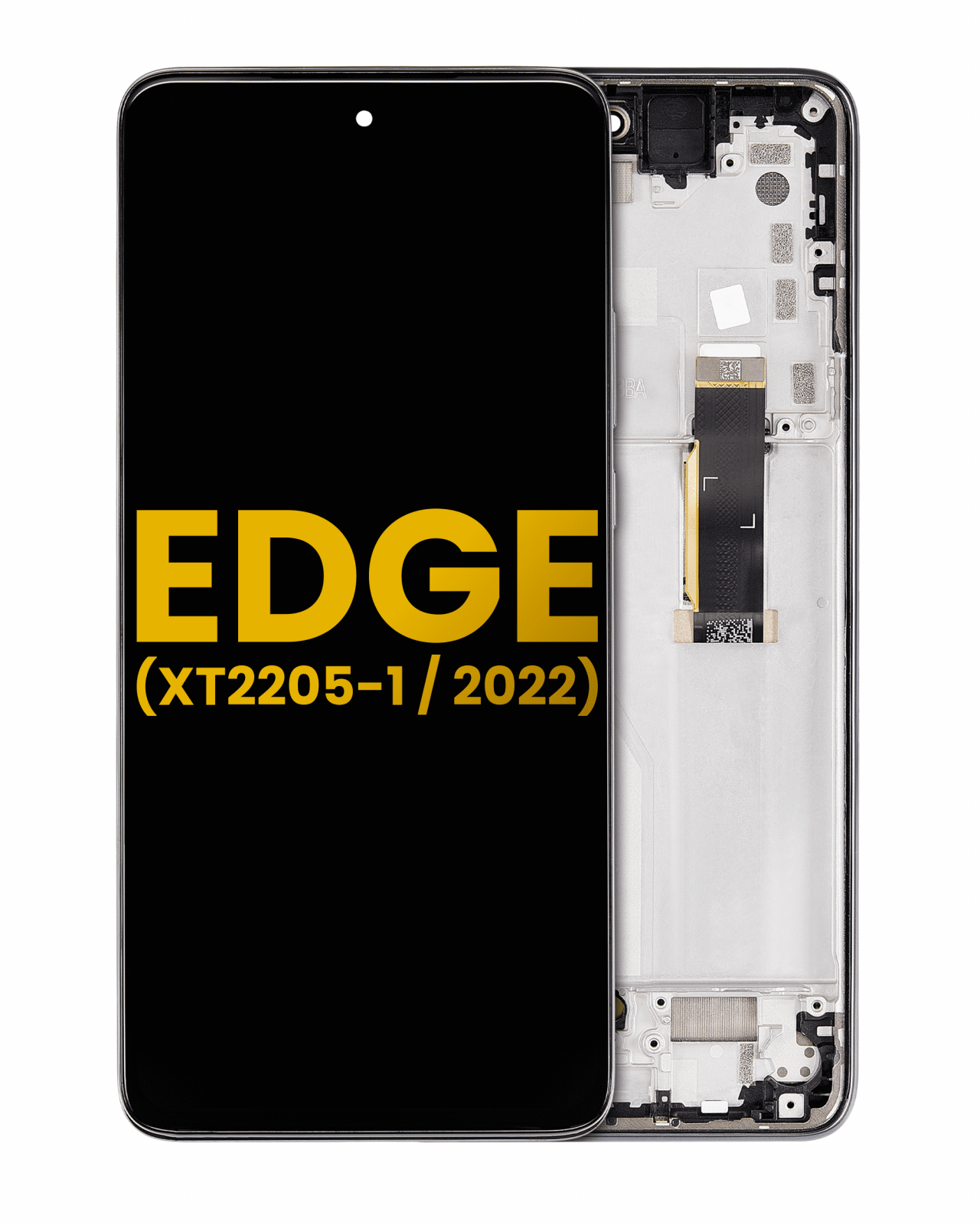 OLED Assembly With Frame For Motorola Moto Edge (XT2205-1 / 2022) (Refurbished) (Gray)