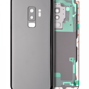 Back Cover Glass With Camera Lens For Samsung Galaxy S9 Plus (No Logo) (Aftermarket Plus) (Titanium Gray)