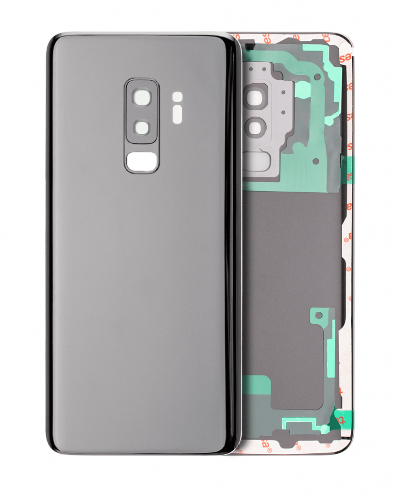 Back Cover Glass With Camera Lens For Samsung Galaxy S9 Plus (No Logo) (Aftermarket Plus) (Titanium Gray)
