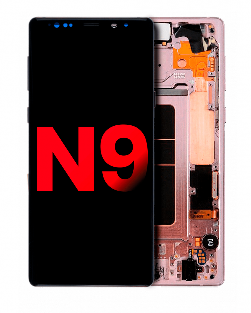 OLED Assembly With Frame For Samsung Galaxy Note 9 (Aftermarket Plus) (Alpine White)