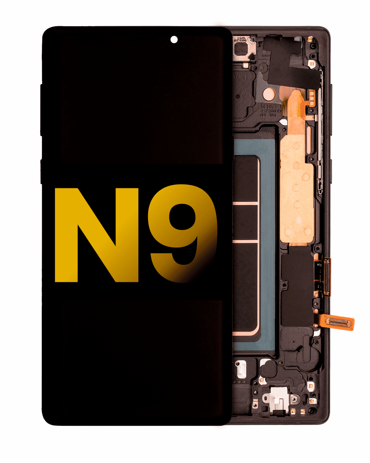 OLED Assembly With Frame For Samsung Galaxy Note 9 (Refurbished) (Midnight Black)