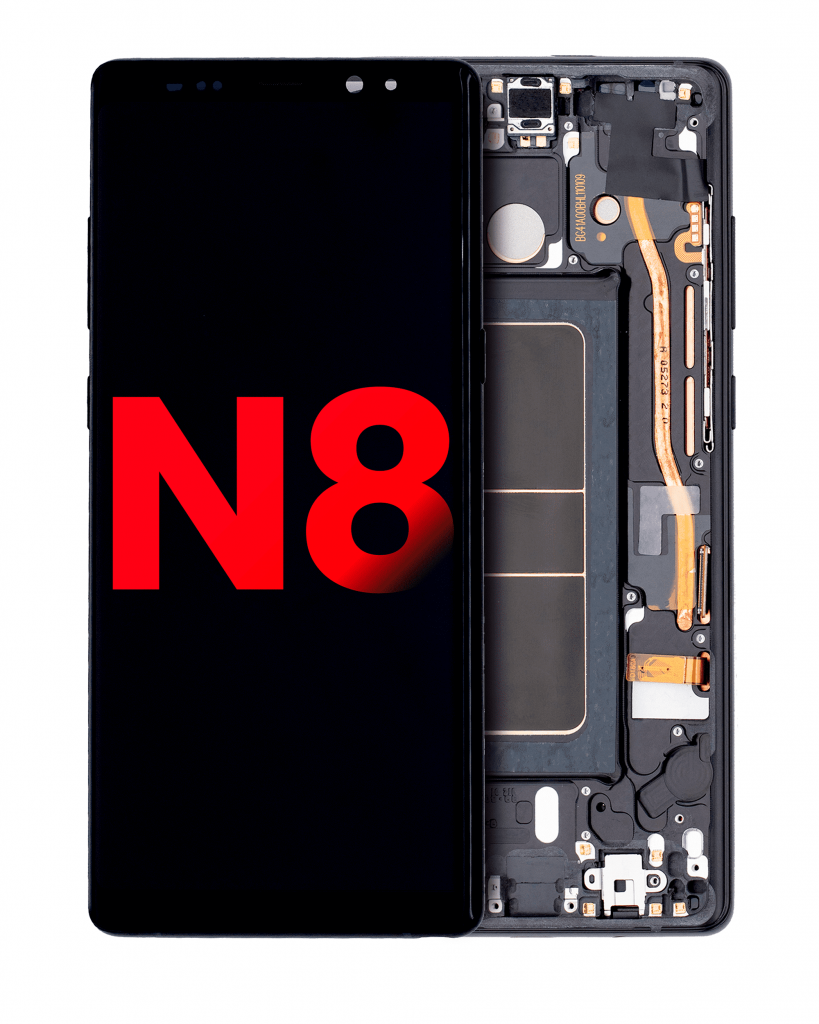 OLED Assembly With Frame For Samsung Galaxy Note 8 (Aftermarket Plus) (Midnight Black)