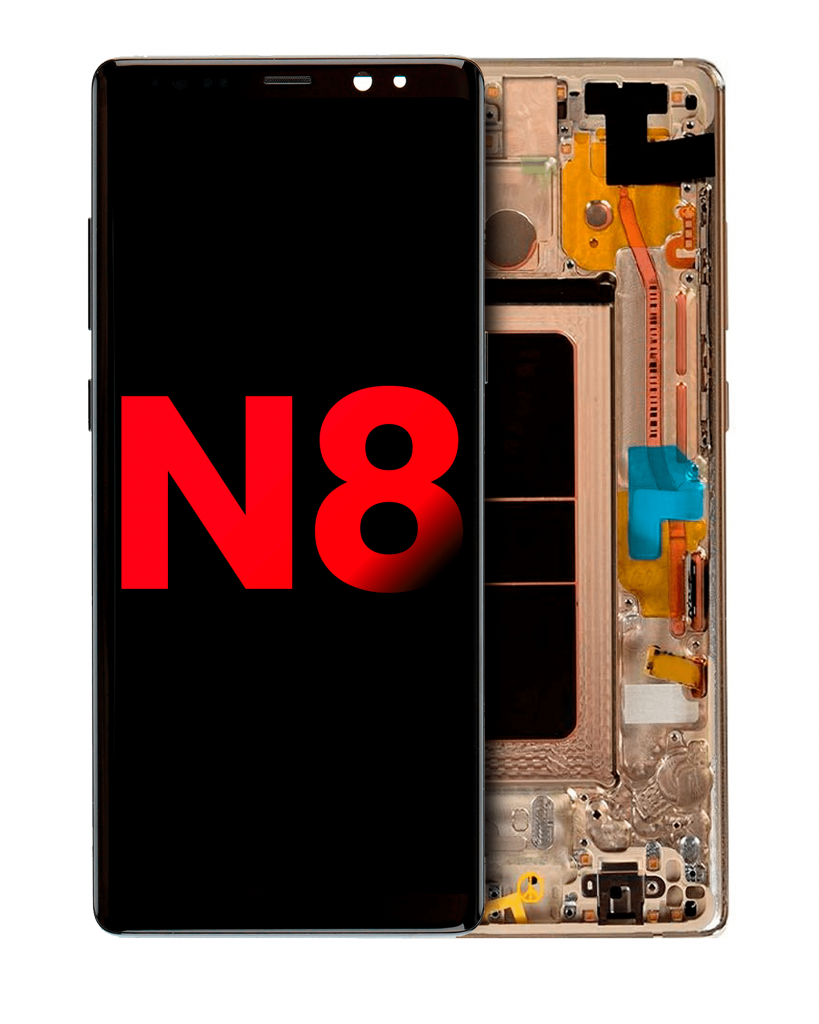 OLED Assembly With Frame For Samsung Galaxy Note 8 (Aftermarket Plus) (Maple Gold)