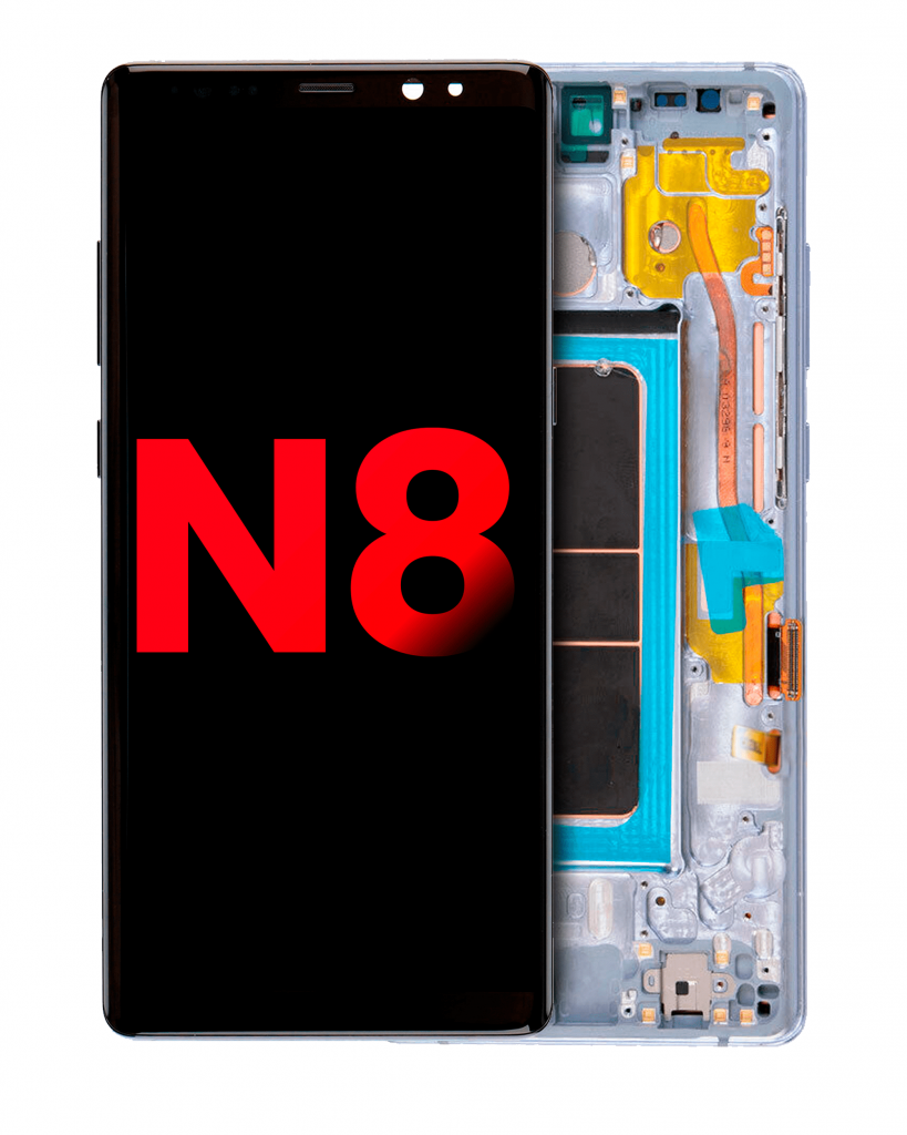OLED Assembly With Frame For Samsung Galaxy Note 8 (Aftermarket Plus) (Orchid Gray)