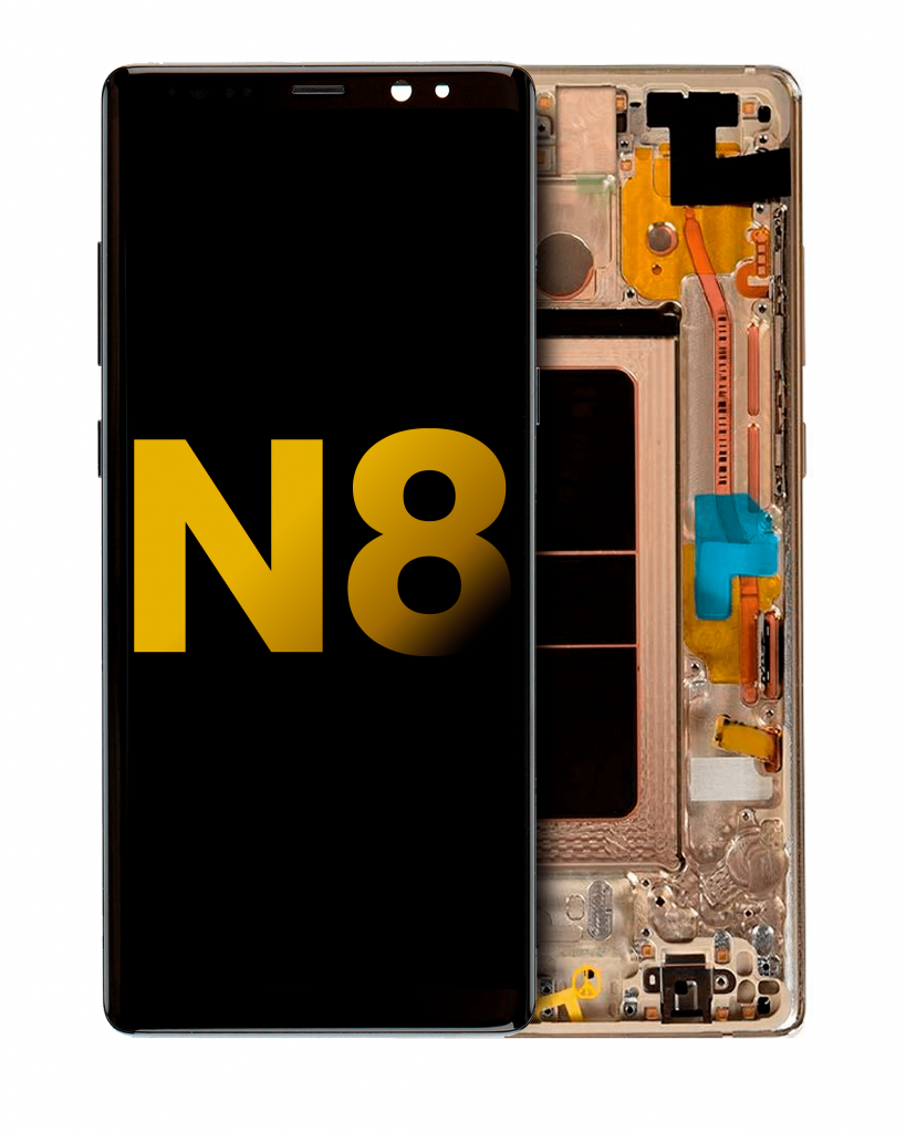 OLED Assembly With Frame For Samsung Galaxy Note 8 (Refurbished) (Maple Gold)