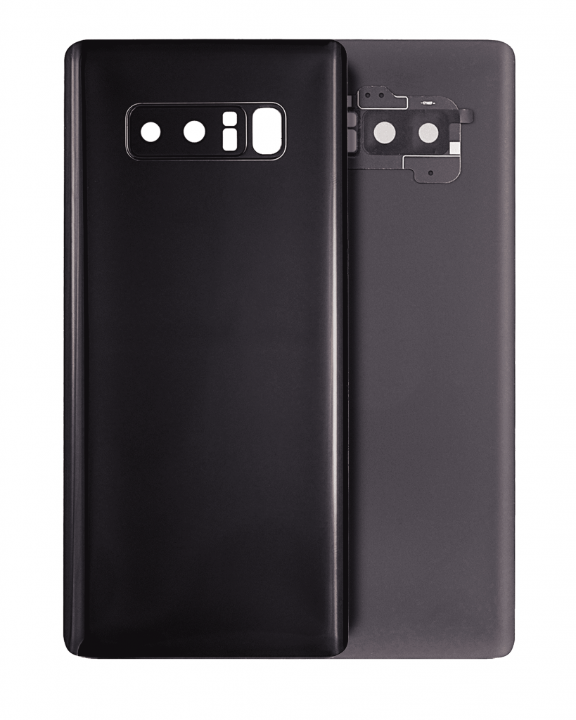 Back Cover Glass With Camera Lens For Samsung Galaxy Note 8 (No Logo) (Aftermarket Plus) (Midnight Black)