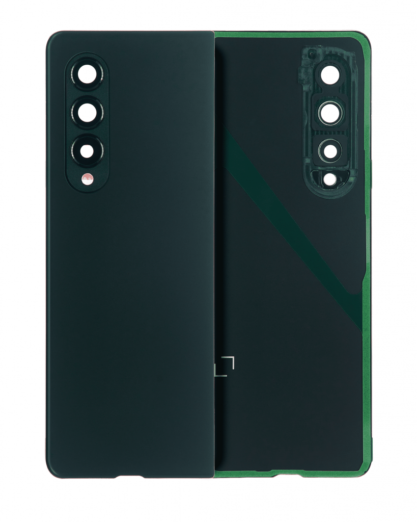 Back Cover Glass With Camera Lens For Samsung Galaxy Z Fold 3 5G (Premium) (Phantom Black)