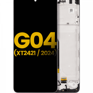 LCD Assembly With Frame For Motorola Moto G04 / G04s (XT2421 / 2024) (Refurbished) (All Colors)