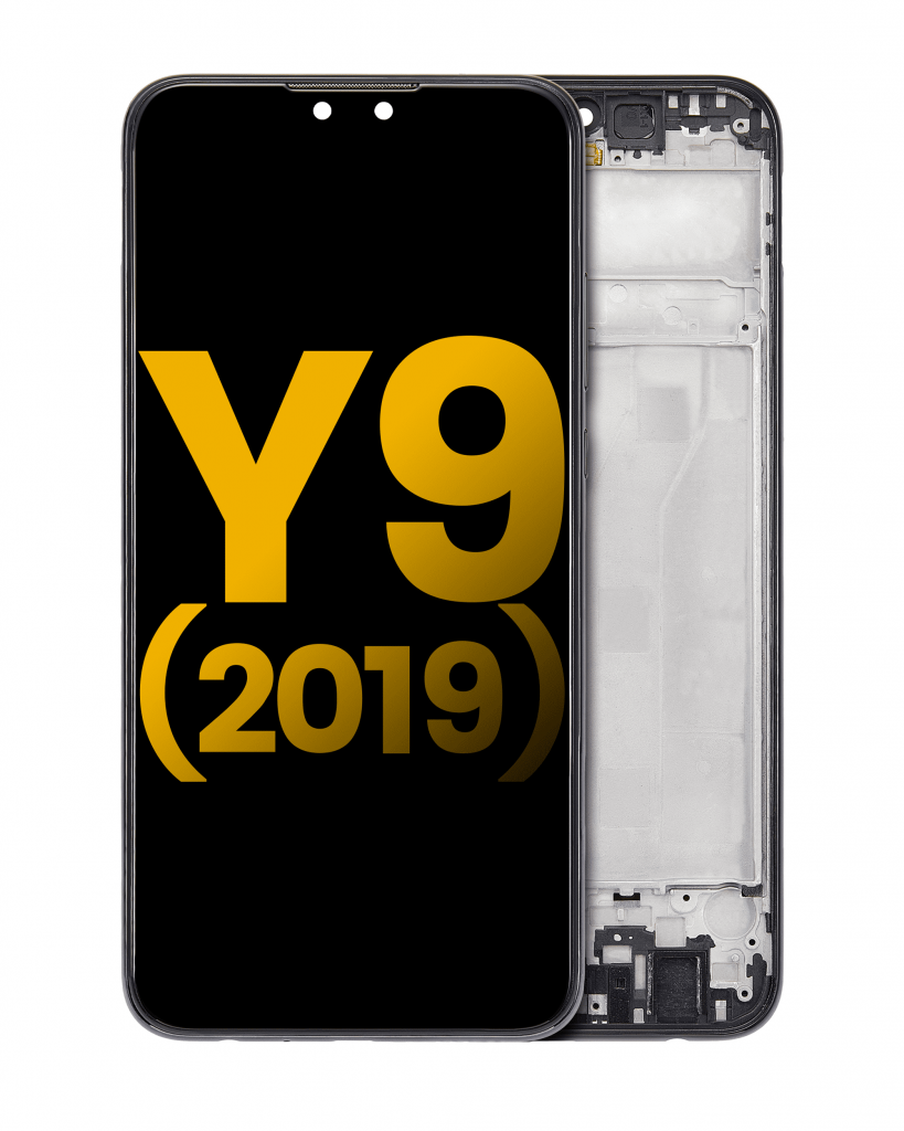 LCD Assembly With Frame For Huawei Y9 (2019) (Refurbished) (Midnight Black)
