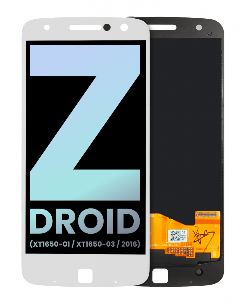 LCD Assembly Without Frame For Motorola Moto Z Droid (XT1650-01 / XT1650-03 / 2016) (Genuine OEM) (White)