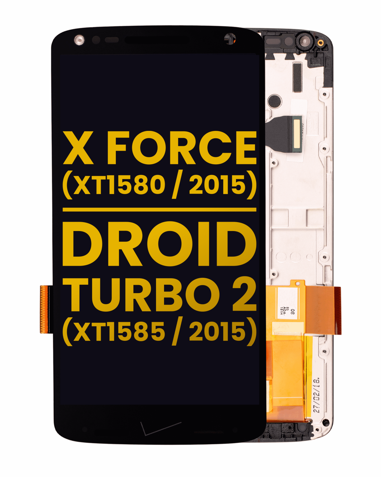 LCD Assembly With Frame For Motorola Moto X Force (XT1580 / 2015) / Droid Turbo 2 (XT1585 / 2015) (Refurbished) (Black)