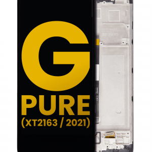 LCD Assembly With Frame For Motorola Moto G Pure (XT2163 / 2021) (Refurbished) (All Colors)