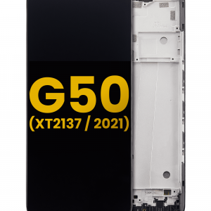 LCD Assembly With Frame For Motorola Moto G50 (XT2137 / 2021) (Refurbished) (All Colors)