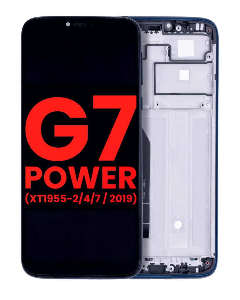 LCD Assembly With Frame For Motorola Moto G7 Power (XT1955-2/4/7 / 2019) (International Version) (154MM) (Aftermarket Plus) (Marine Blue)