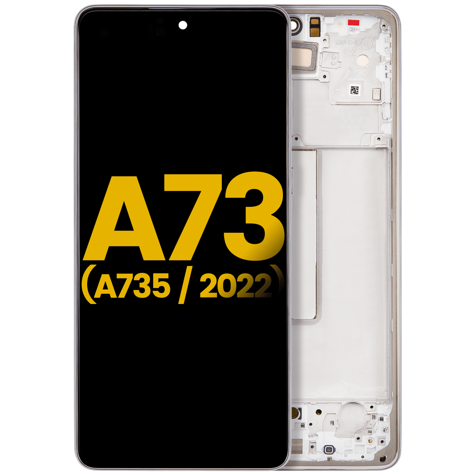 OLED Assembly With Frame For Samsung Galaxy A73 (A735 / 2022) (Refurbished) (White)