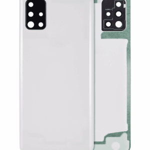Back cover Glass With Camera Lens For Samsung Galaxy A51 4G (A515 / 2019) (Aftermarket Plus) (Prism Crush White)