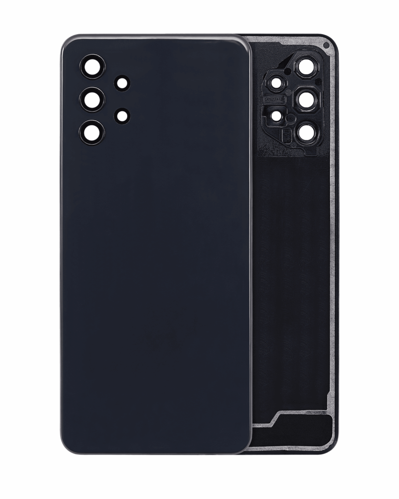 Back Cover Glass With Camera Lens For Samsung Galaxy A32 5G (A326 / 2021) (Aftermarket Plus) (Awesome Black)