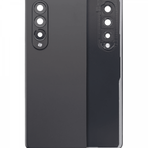 Back Cover Glass With Camera Lens For Samsung Galaxy Z Fold 3 5G (Aftermarket Plus) (Phantom Black)