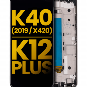 LCD Assembly With Frame For LG K40 (2019 / X420) / K12 Plus (Refurbished) (Moroccan Blue)