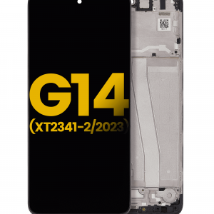 LCD Assembly With Frame For Motorola Moto G14 (XT2341 / 2023) (Refurbished) (All Colors)