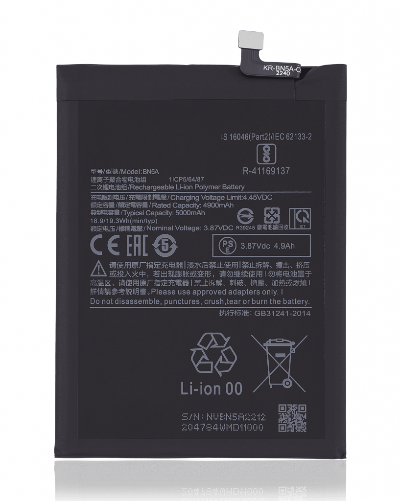 Replacement Battery For Xiaomi Poco M3 Pro 5G / Redmi Note 11 4G / Redmi Note 10 5G / Redmi Note 10T 5G / Redmi 10 (2022) / Redmi Note 11SE (BN5A)