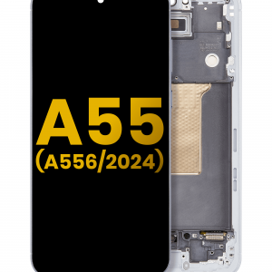 OLED Assembly With Frame For Samsung Galaxy A55 (A556 / 2024) (Refurbished) (Iceblue)