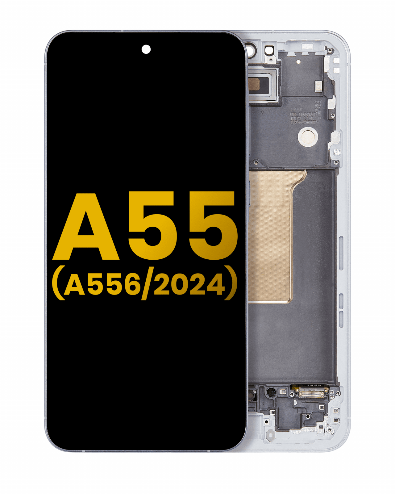 OLED Assembly With Frame For Samsung Galaxy A55 (A556 / 2024) (Refurbished) (Iceblue)