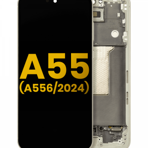 OLED Assembly With Frame For Samsung Galaxy A55 (A556 / 2024) (Refurbished) (Lemon)