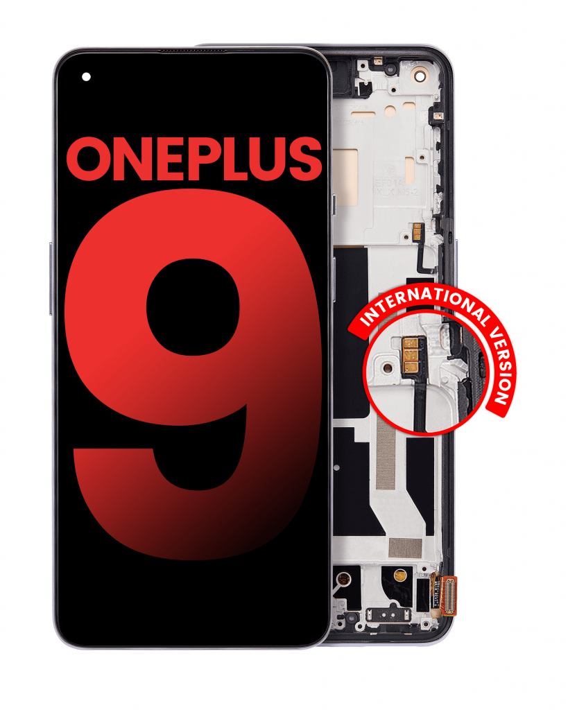 OLED Assembly With Frame For OnePlus 9 (International Version) (Aftermarket Plus) (Winter Mist)