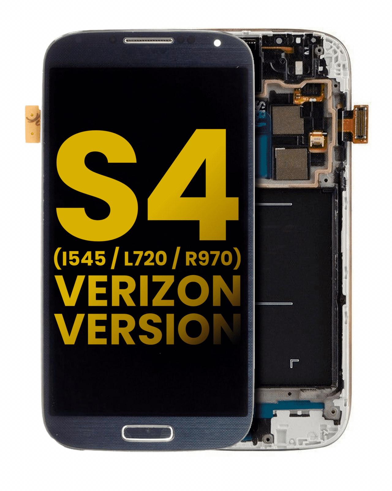 OLED Assembly With Frame For Samsung Galaxy S4 (i545 / L720 / R970) (Verizon & Sprint) (Refurbished) (Black)