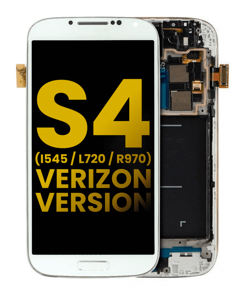 OLED Assembly With Frame For Samsung Galaxy S4 (I545 / L720 / R970) (Verizon & Sprint) (Refurbished) (White)