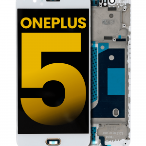 OLED Assembly With Frame For OnePlus 5 (Refurbished) (White)