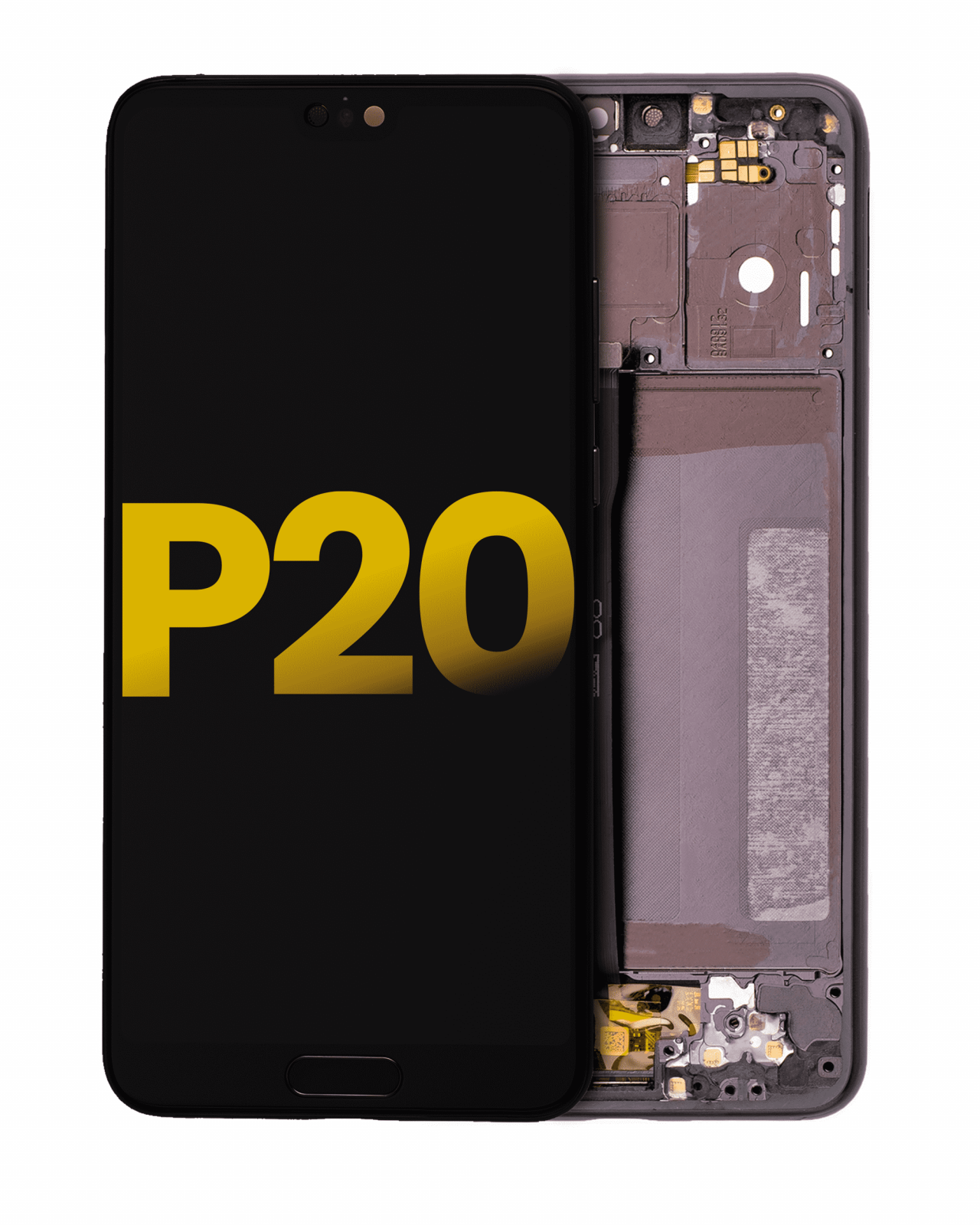 LCD Assembly With Frame For Huawei P20 (Refurbished) (Black)