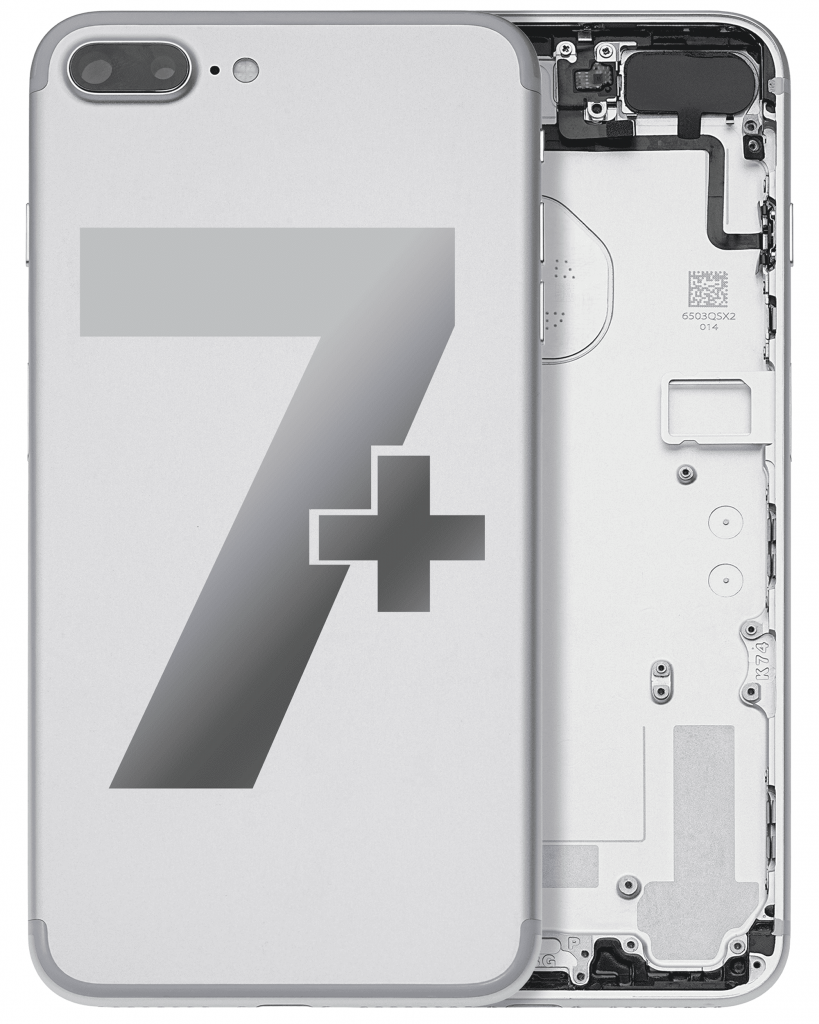 Back Housing W/ Small Components Pre-Installed For iPhone 7 Plus (Used OEM Pull: Grade A) (Silver)