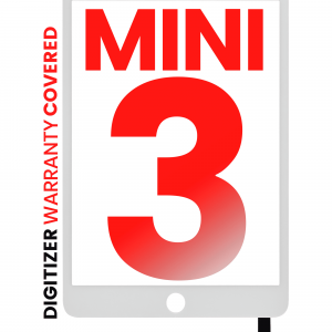 Digitizer With IC Chip For iPad Mini 3 (No Home Button Installed) (Aftermarket Pro: XO7) (White)