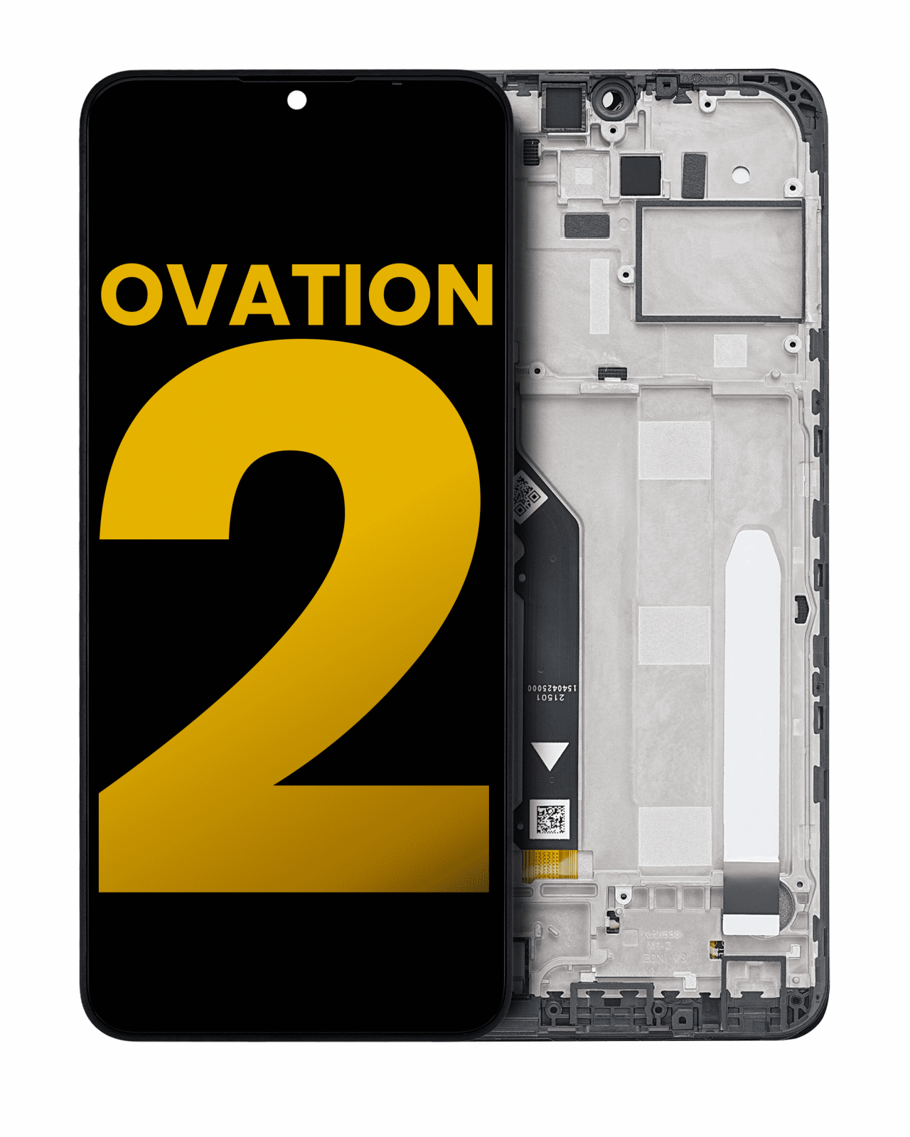 LCD Assembly With Frame For Cricket Ovation 2 (Refurbished) (All Colors)