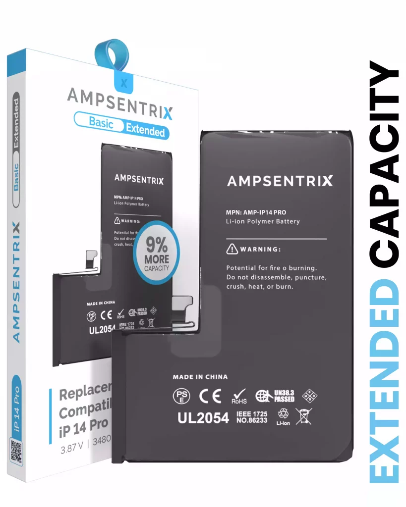 Replacement Battery For iPhone 14 Pro (AmpSentrix Basic Extended)